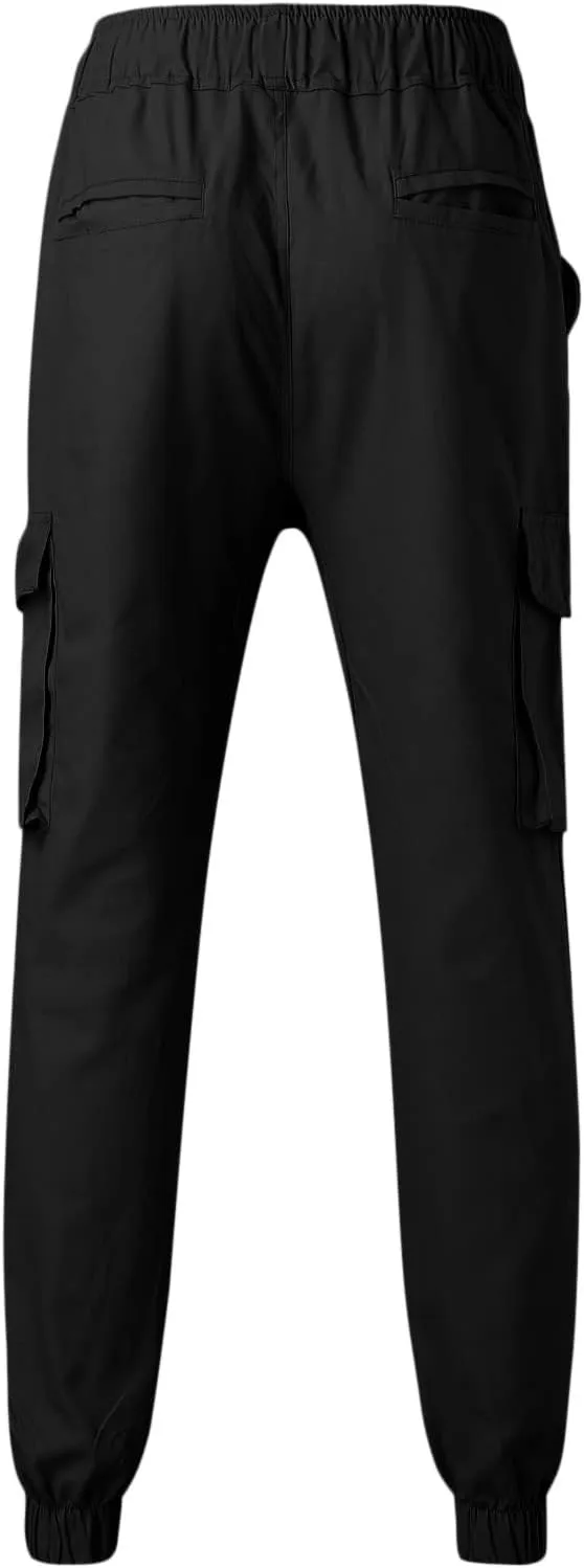 Mens Workout Cargo Sweatpants Cargo Pants Drawstring Waist Workout Outdoor Jogger Sweatpants Men Joggers Chino Cargo