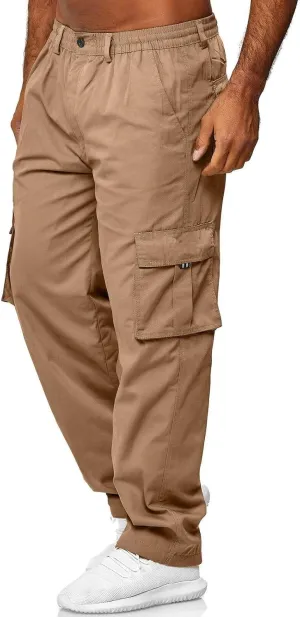Mens Workout Cargo Sweatpants Casual Trousers Pants Sweatpants for Men with Pockets Men's Basic Active Tapered Jogger