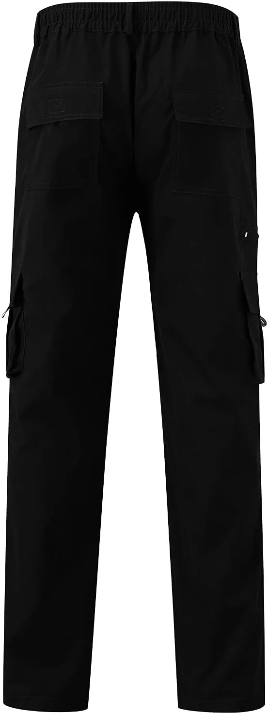 Mens Workout Cargo Sweatpants Casual Trousers Pants Sweatpants for Men with Pockets Men's Basic Active Tapered Jogger