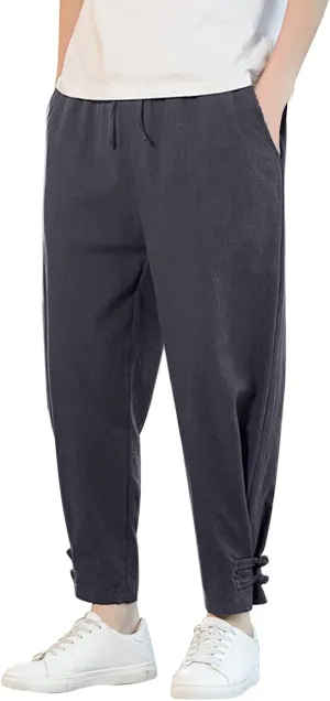 Mens Workout Cargo Sweatpants Pants Mens Athletic Workout Running Jogger Pants with Pockets Cargo Pants for Men Black