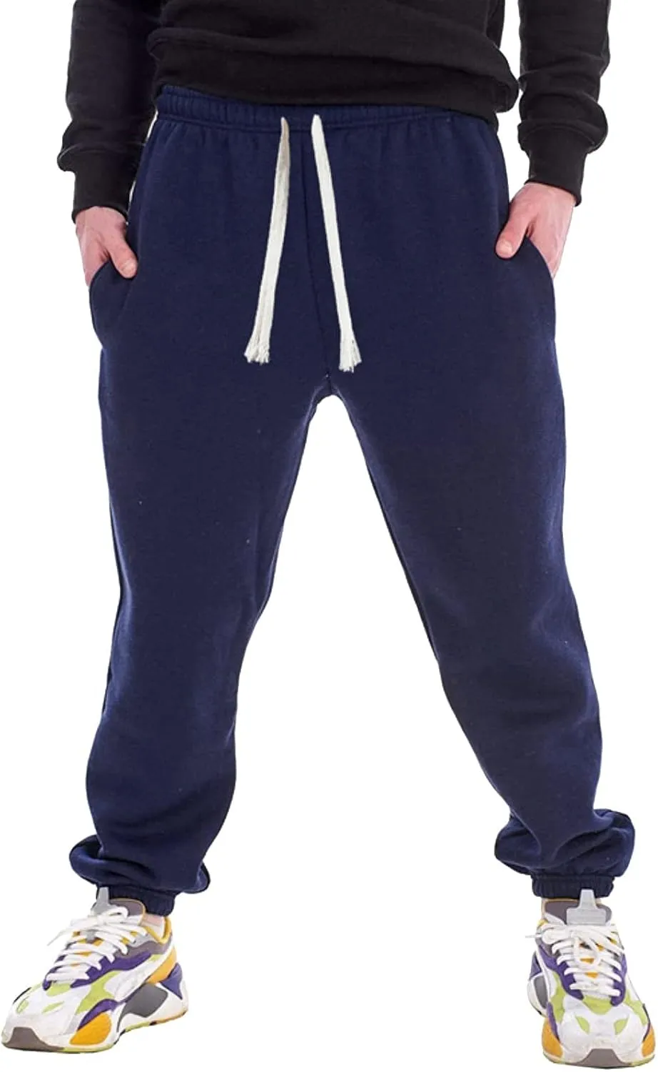 Mens Workout Cargo Sweatpants Ripstop Cargo Pants Lightweight Cotton Jogger Work Pants 6 Pocket Full Outdoor Casual