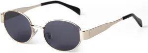 Metal Oval Frame Sunglasses Women Men Round Driving Sun Glasses Clear Lens Shades Male UV400