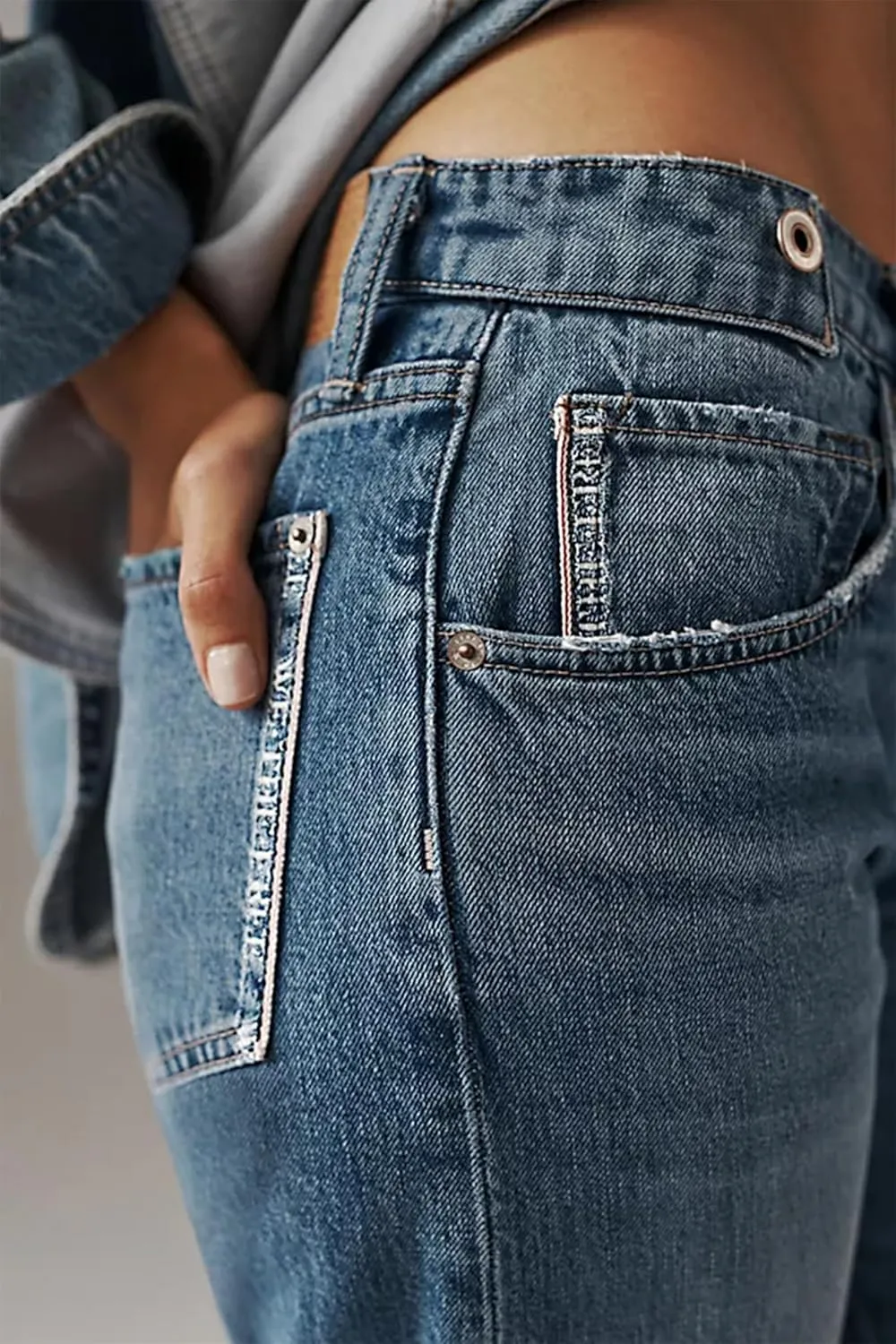 Mxiqqpltky Womens Mom Jeans High Waisted Baggy Boyfriend Jeans Y2k Straight Wide Leg Cuffed Hem Denim Pants Streetwear