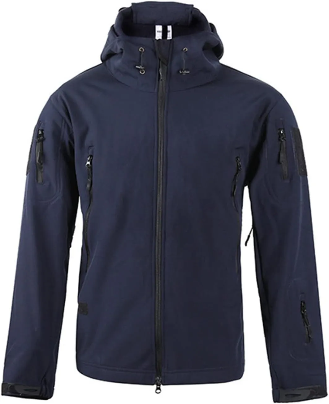 Outdoor Jacket For Men Waterproof Windresistant Fleece Lined Shark Skin Soft Shell Multi-Pocket Coat Quick-Drying Top
