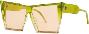 Oversized Cat Eye Sunglasses For Women Vintage Candy Color Rivet Gradient Sun Glasses Female Driving Shades