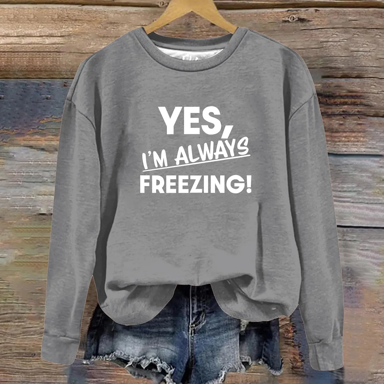 Oversized Sweatshirt for Women Fleece Crewneck Pullover Cozy Letter Print Sweatshirt Long Sleeve Fall Sweatshirts