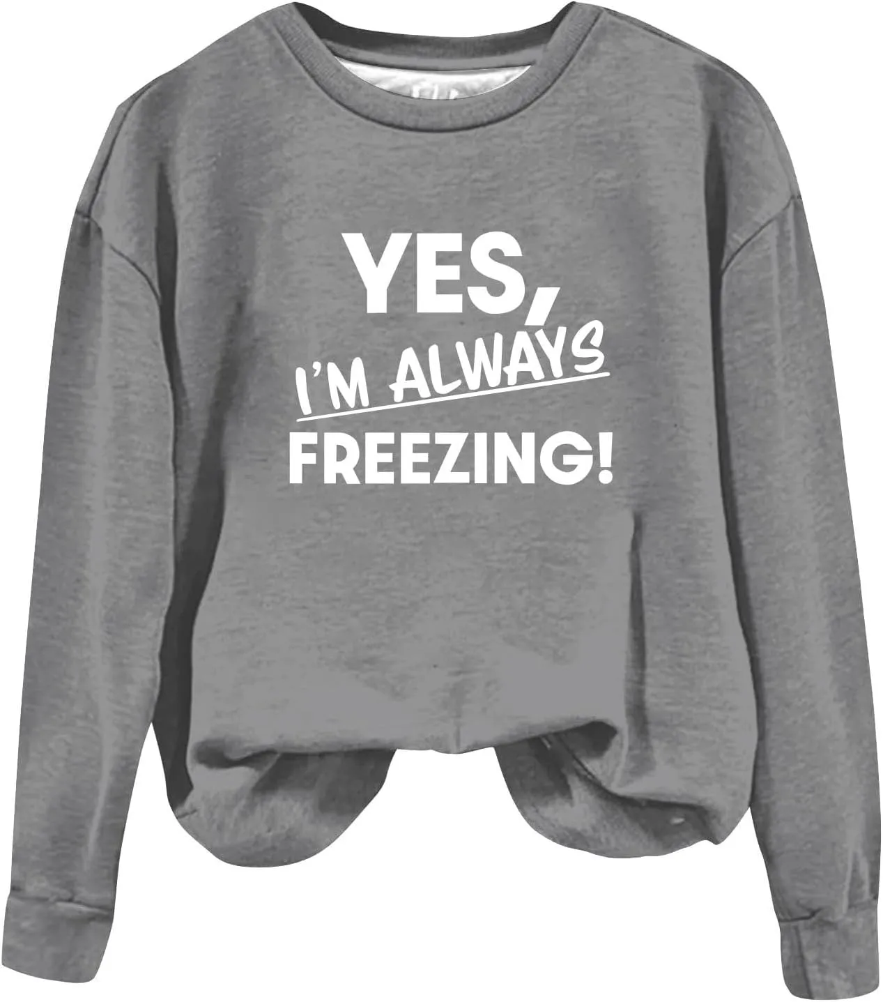 Oversized Sweatshirt for Women Fleece Crewneck Pullover Cozy Letter Print Sweatshirt Long Sleeve Fall Sweatshirts