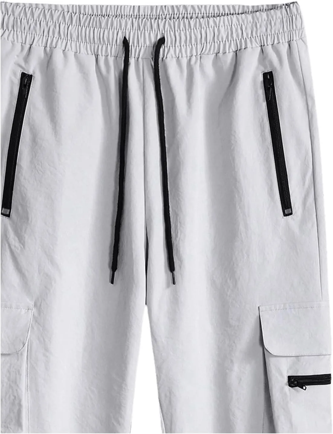 OYOANGLE Men's Cargo Joggers Lightweight Quick Dry Athletic Hiking Pants Workout Casual Joggers