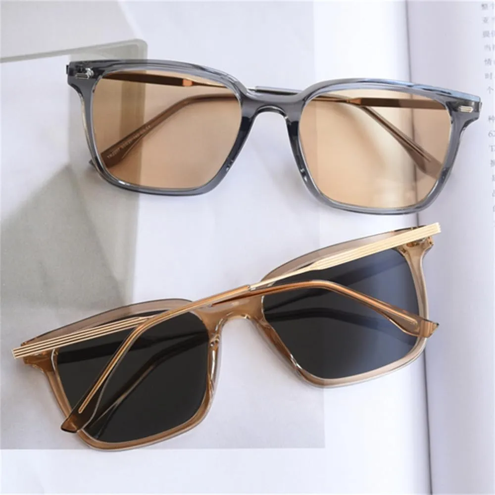 Polarized Sunglasses For Men Uv400 Half Metal Sun Glasses For Women Orange Black Male