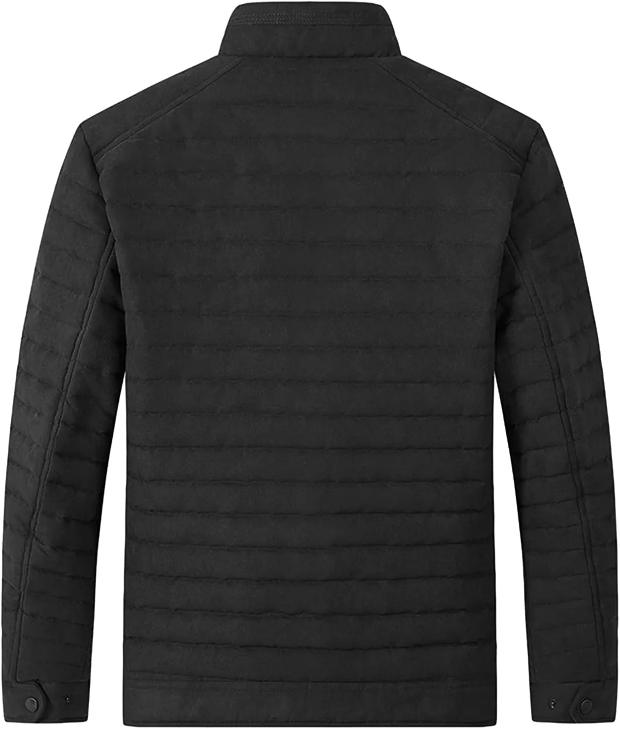 Puffer Jacket for Men, Insulated Full Zip Long Sleeve Puffer Jackets with Pockets Fall Jackets Long Hooded Down Jacket Men