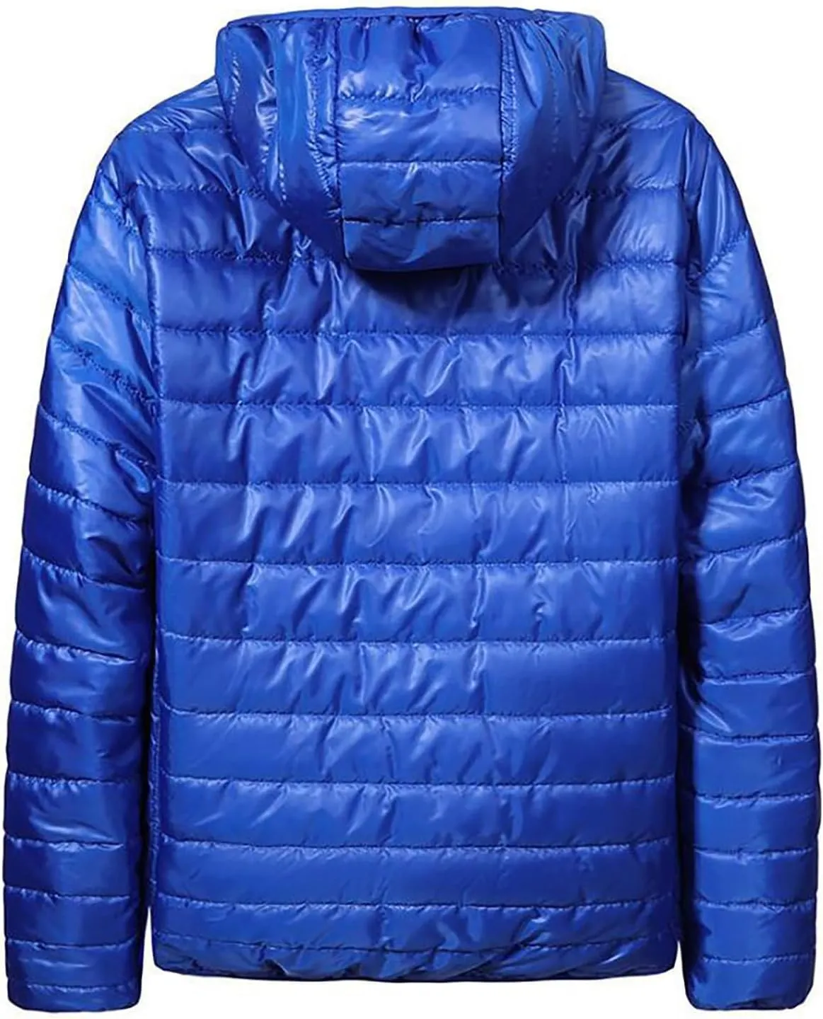 Puffer Jacket Men Lightweight Packable Quilted Jackets Hooded Bubble Winter Down Coat Insulated Thick Outwear Pockets