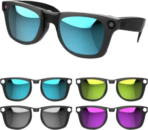 RCstyle Compatible With Ray-Ban Meta Wayfarer(Standard) Smart Glasses Color Changing Clip Set for Man and Woman 50-22 Size M