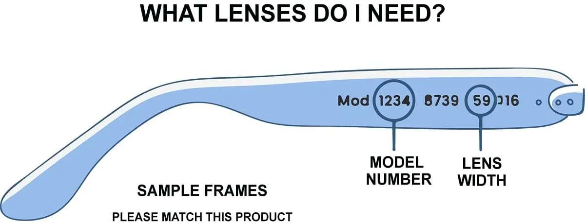 Replacement Sunglass Lenses Compatible for Ray-Ban RB2113 Wayfarer