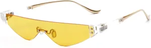 Retro Cat Eye Men Women Sunglasses Luxury Rimless Mirror Sun Glasses Clear Color Eyewear Uv400