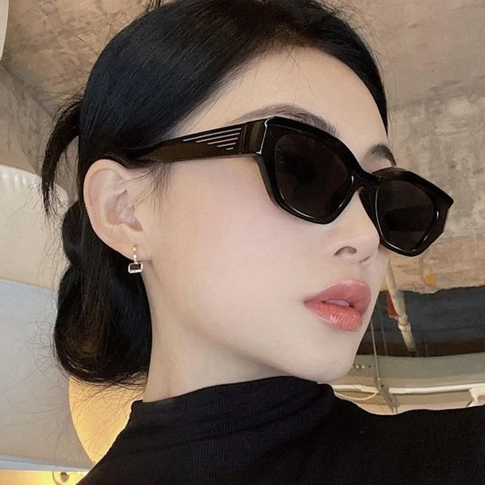 Retro Cat Eye Sunglasses Woman Vintage Black Small Frame Gradient Sun Glasses Female Fashion