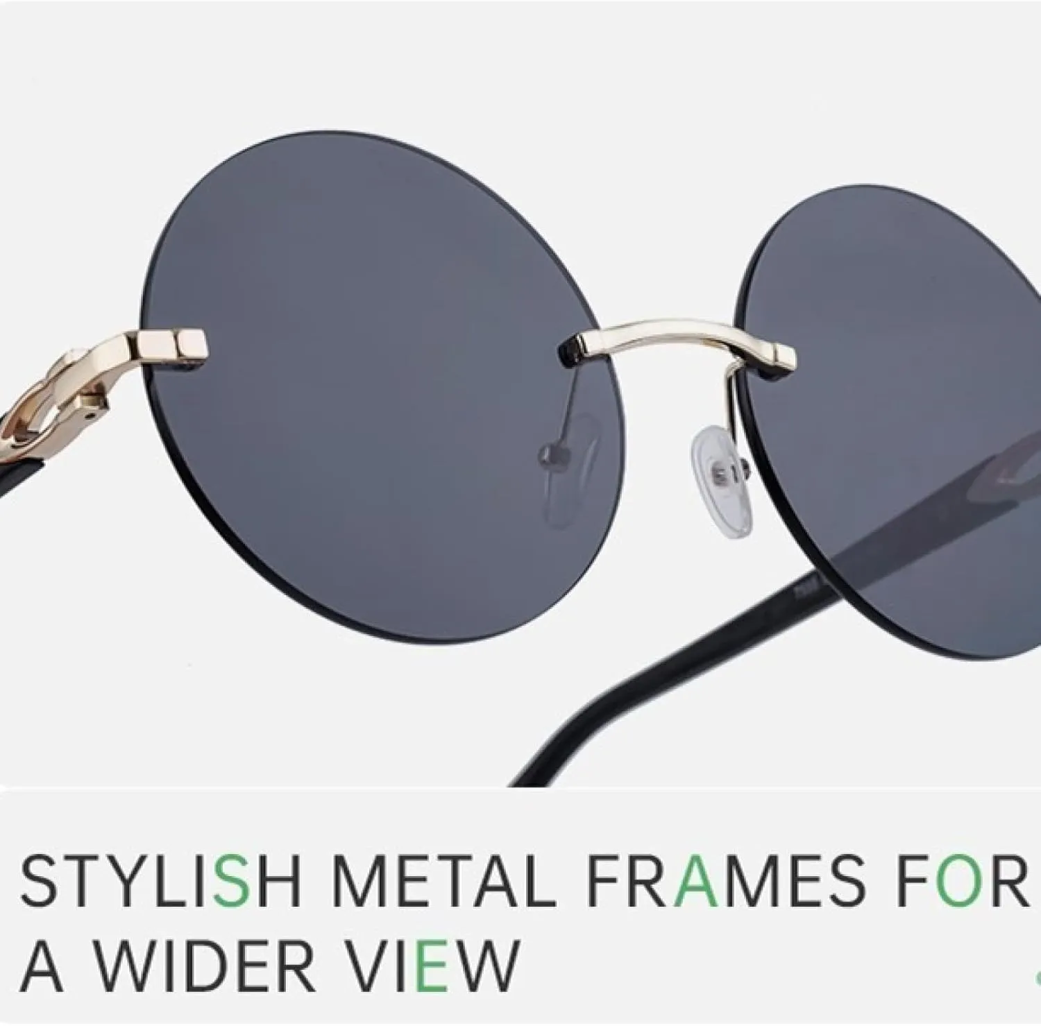 Round Sunglasses Women Luxury Vintage Frameless Glasses for Men Retro Punk Sunglass Steampunk