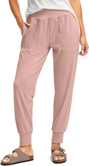 SANTINY Women's Joggers with Pockets High Waisted Athletic Workout Yoga Pants Tapered Jogger Pants for Women