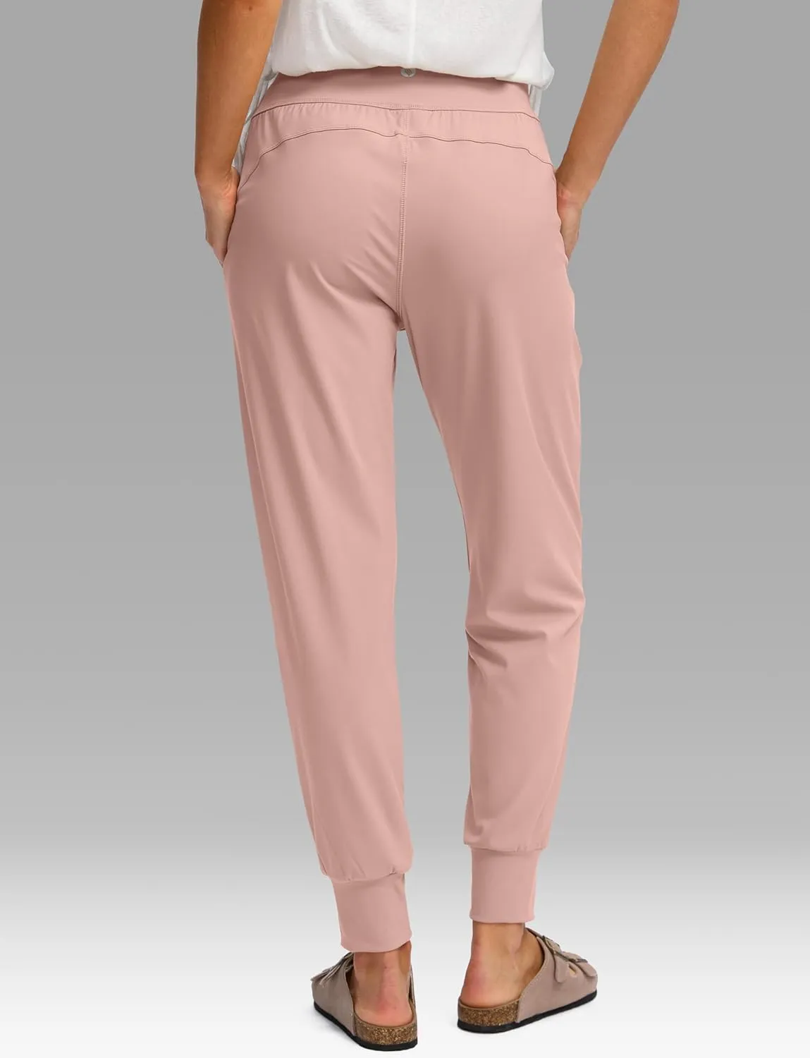 SANTINY Women's Joggers with Pockets High Waisted Athletic Workout Yoga Pants Tapered Jogger Pants for Women