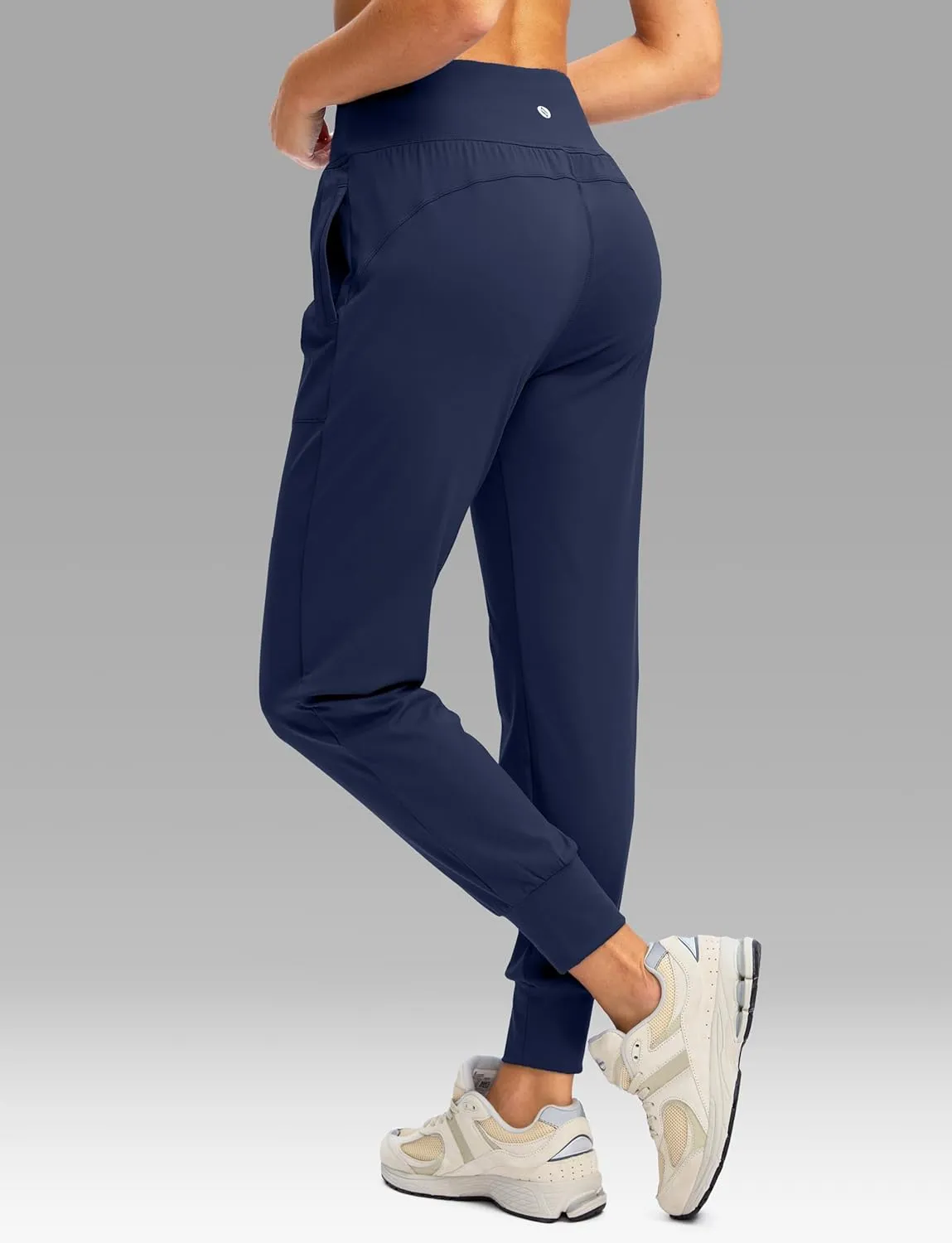 SANTINY Women's Joggers with Pockets High Waisted Athletic Workout Yoga Pants Tapered Jogger Pants for Women