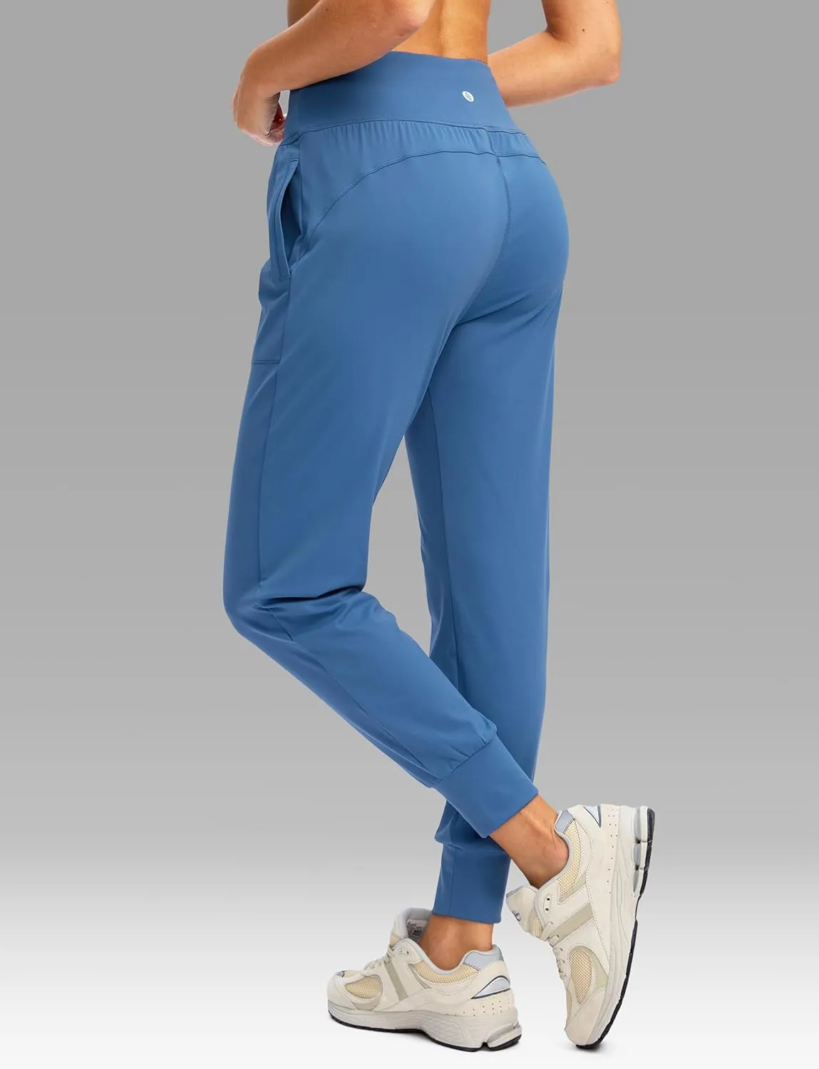 SANTINY Women's Joggers with Pockets High Waisted Athletic Workout Yoga Pants Tapered Jogger Pants for Women