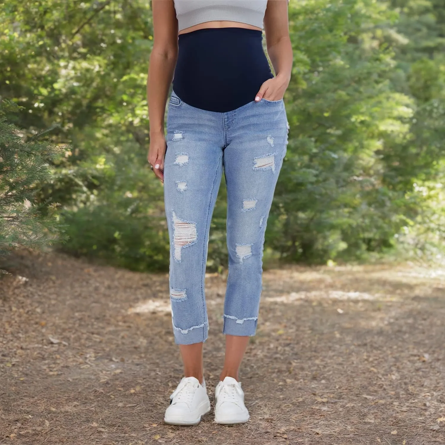 Savi Parker Women’s Maternity Jeans Over The Belly - Pregnancy Clothes for All Seasons, Maternity Pants