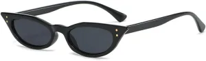 Small Cat Eye Sunglasses Women Vintage Rivet Narrow Triangle Sun Glasses Female Black Shades Streetwear Eyewear