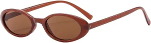 Small Oval Sunglasses Women Men Trendy Vintage Cat Eye Female Leopard Black Punk Eyewear Uv400