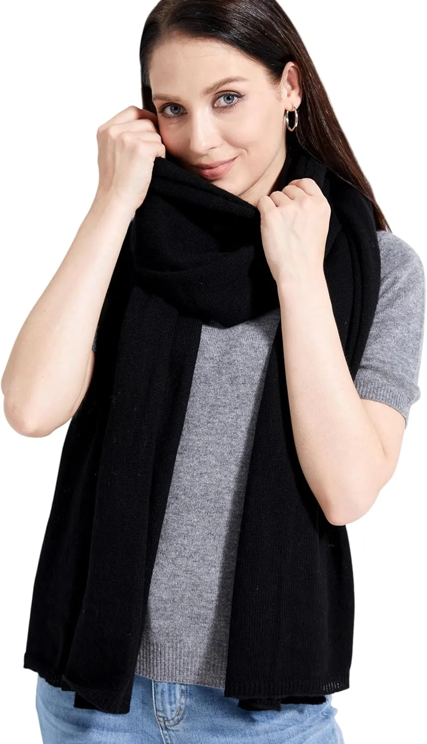 Soft Cashmere Blend Wrap Chic Scarf Stole for Women Wayfarer Travel Extra Large 87"x28"
