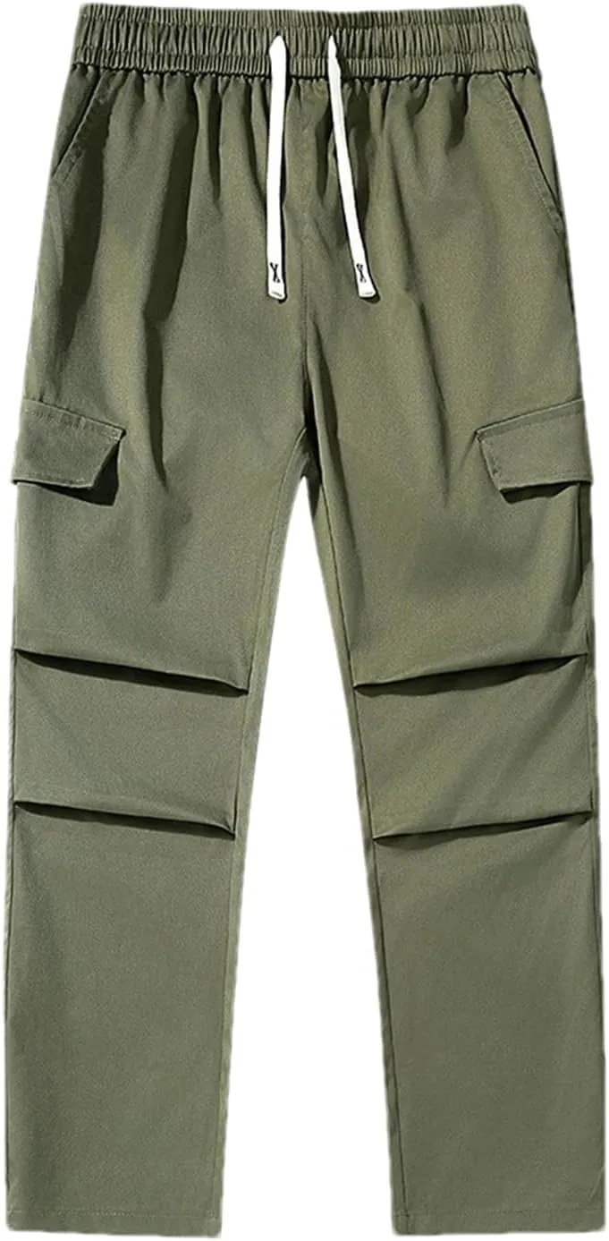 Spring and Autumn Pants Men's Overalls Straight Casual Pants Men Cargo Pants
