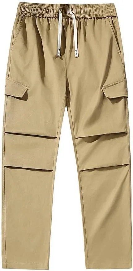 Spring and Autumn Pants Men's Overalls Straight Casual Pants Men Cargo Pants
