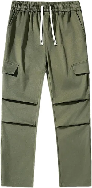 Spring and Autumn Pants Men's Overalls Straight Casual Pants Men Cargo Pants