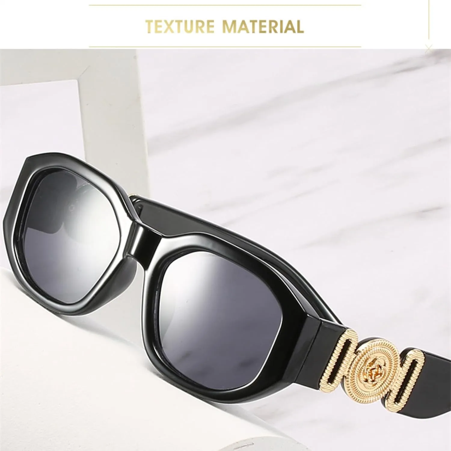 Steampunk Small Frame Sunglasses Men Women Luxury Fashion Glasses Shades Vintage