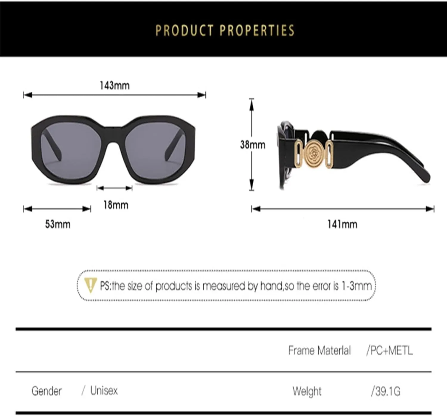 Steampunk Small Frame Sunglasses Men Women Luxury Fashion Glasses Shades Vintage