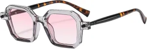Sunglasses Women Fashion Clear Ocean Lens Eyewear Uv400 Vintage Men Rivets Punk Sun Glasses