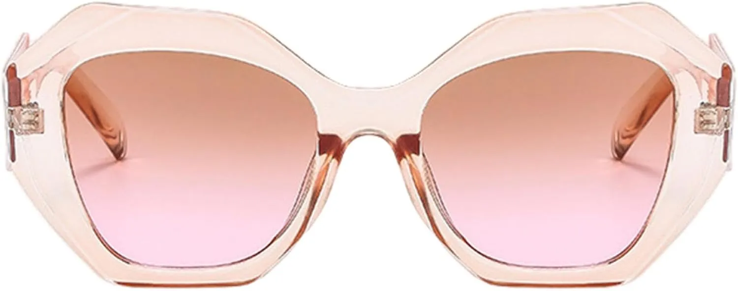Sunglasses Women Fashion Punk Sun Glasses Female Purple Big Frame Glasses Men Vintage Gradient Eyewear