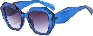 Sunglasses Women Fashion Punk Sun Glasses Female Purple Big Frame Glasses Men Vintage Gradient Eyewear