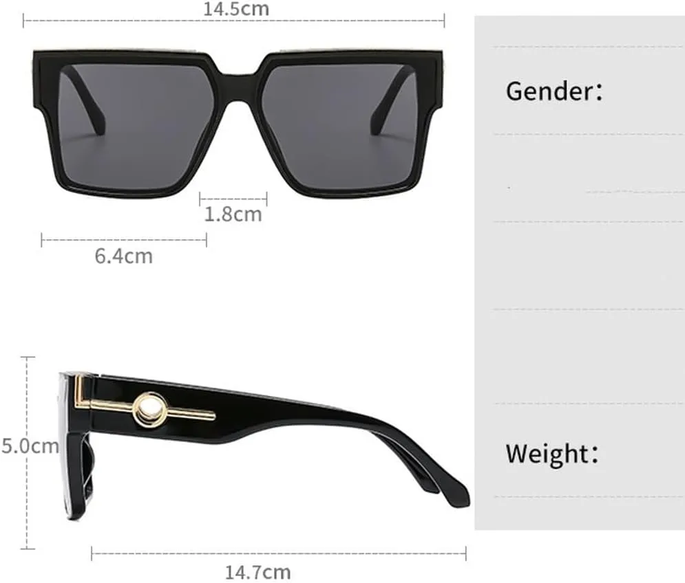 Sunglasses Women Vintage Big Frame Shades Men Trending Luxury Sun Glasses UV400 Eyewear