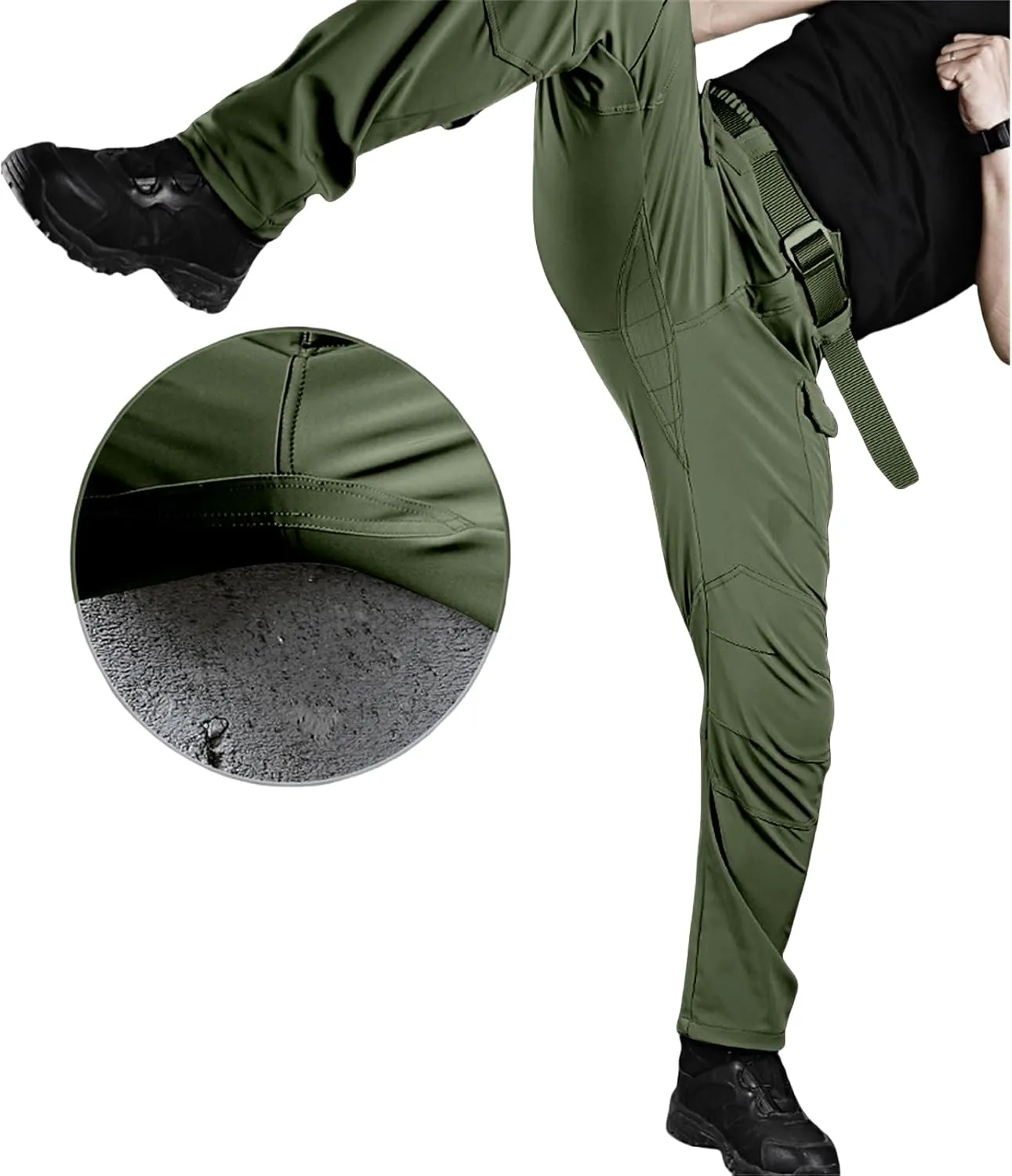 Tactical Cargo Pants Mens Relaxed Fit Flex Ripstop Cargo Pants Outdoor EDC Hiking Work Pants with Multi Pockets