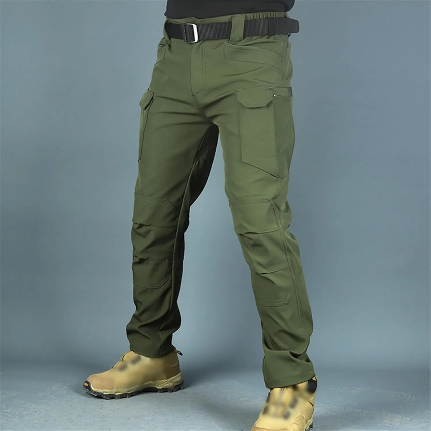 Tactical Cargo Pants Mens Relaxed Fit Flex Ripstop Cargo Pants Outdoor EDC Hiking Work Pants with Multi Pockets