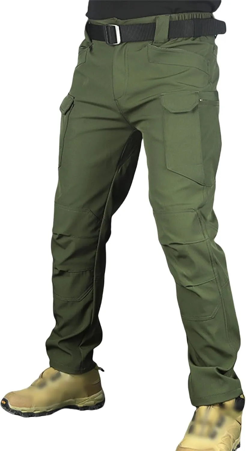 Tactical Cargo Pants Mens Relaxed Fit Flex Ripstop Cargo Pants Outdoor EDC Hiking Work Pants with Multi Pockets