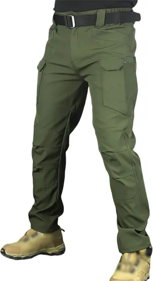 Tactical Cargo Pants Mens Relaxed Fit Flex Ripstop Cargo Pants Outdoor EDC Hiking Work Pants with Multi Pockets
