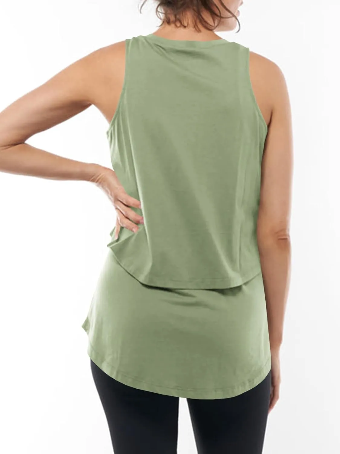 Tankaneo Womens Summer Maternity Nursing Tank Tops Sleeveless Double Layer Breastfeeding Shirt Pregnancy Clothes