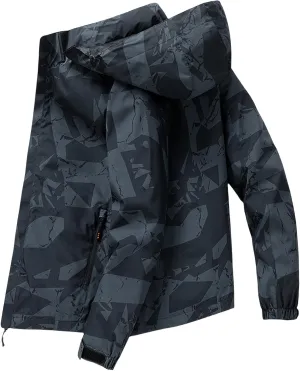 The Day on Clearance Deals Windbreakers for Men Lightweight Warm Up Jacket Men Mens Jacket Coat Mens Utility Jacket Mens Snap Front Jacket Men Jackets with Hoodie