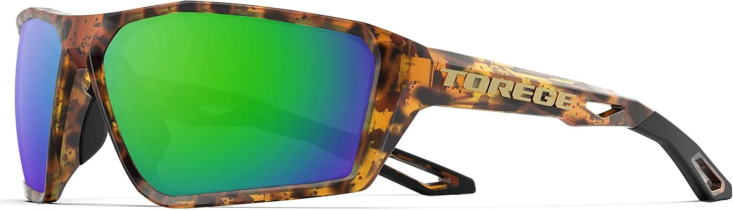 TOREGE Polarized Sports Sunglasses for Men Women Fishing Running Driving Cycling Sunglasses