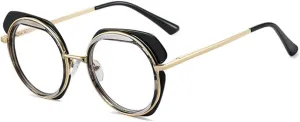 TR90 Metal Round Women Glasses Frame Color Men Frames Light Eyewear