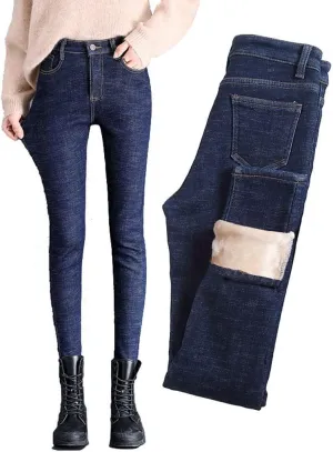Van Royal Women's Classic Jeans Tapered Trousers Slim High Waisted Pants Denim