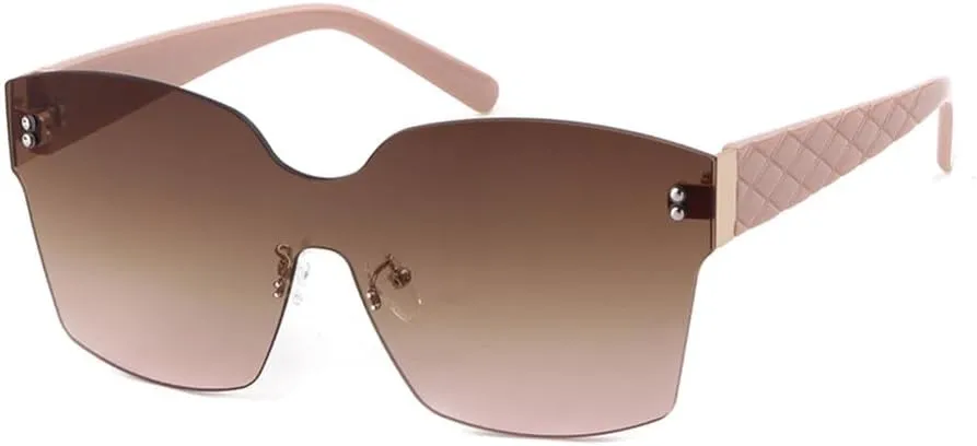 Vintage Fashion Frameless Sunglasses Women Trendy Purple One Piece Len Rimless Sun Glasses