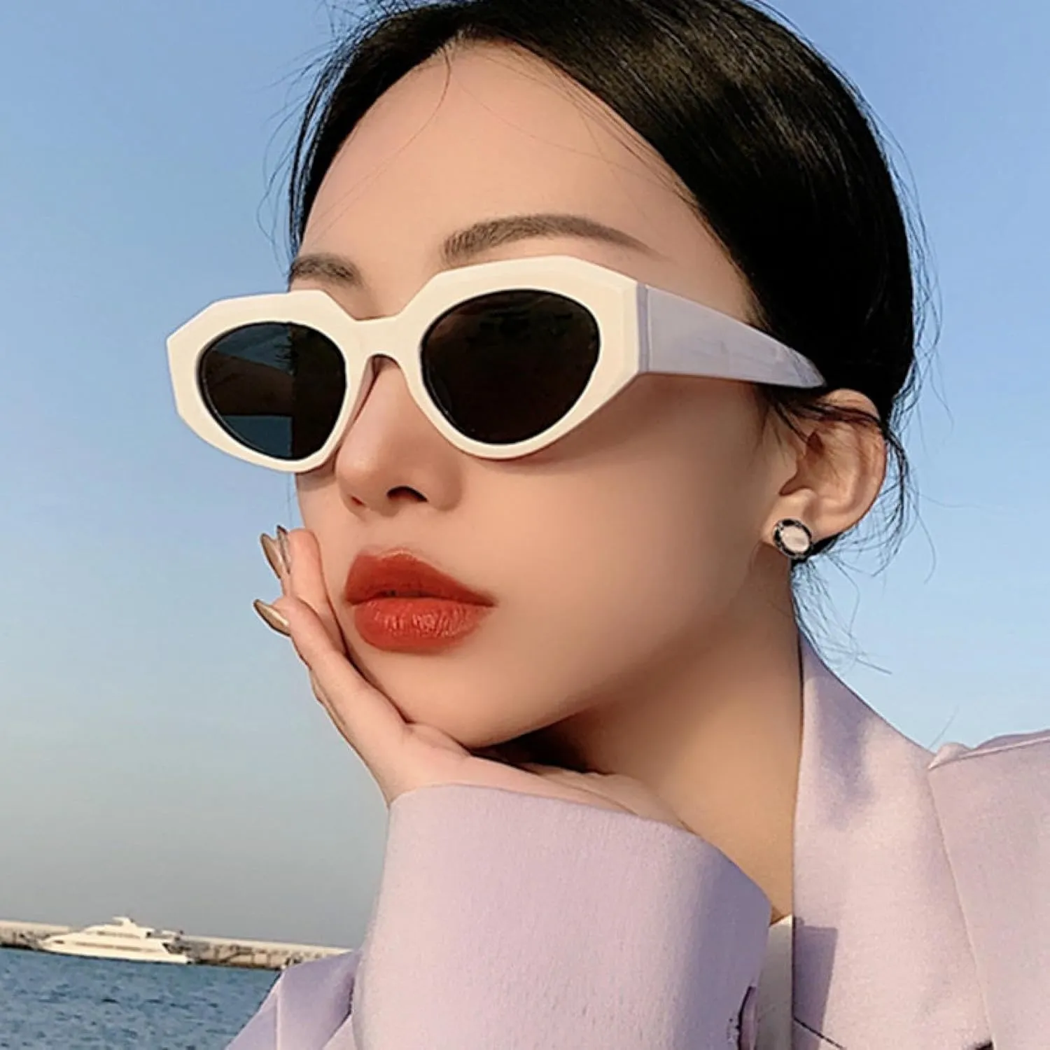 Vintage Frame Sunglasses Shades Female Uv400