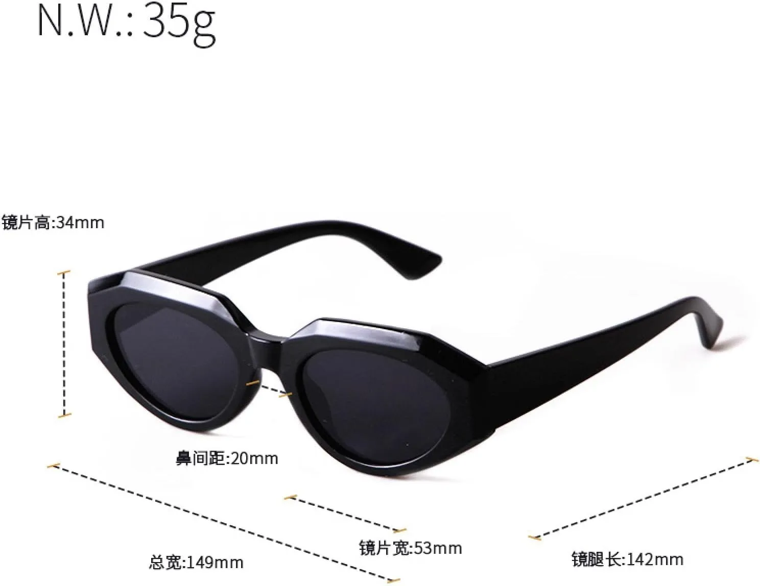 Vintage Frame Sunglasses Shades Female Uv400