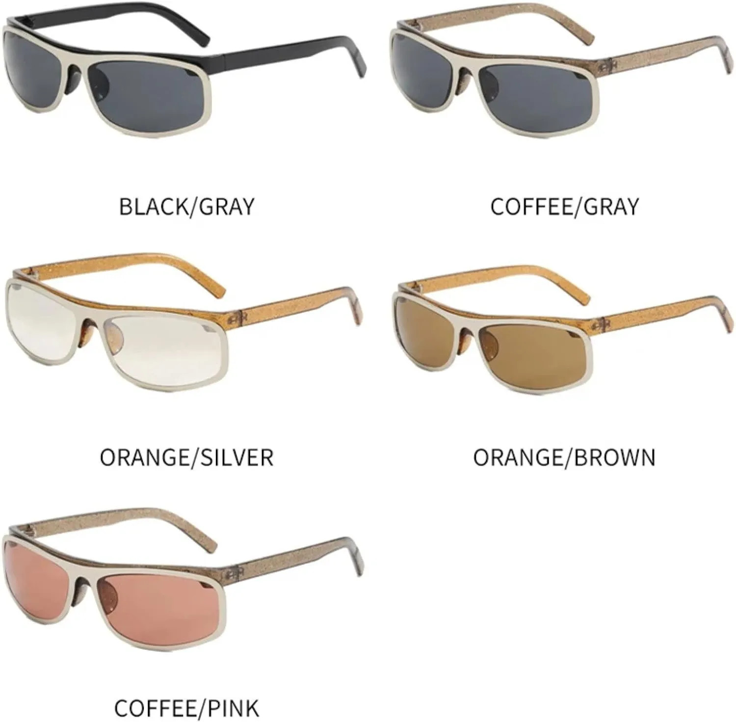 Vintage Luxury Curved Sunglasses Women for Men Sun Glasses Punk Popular Metal